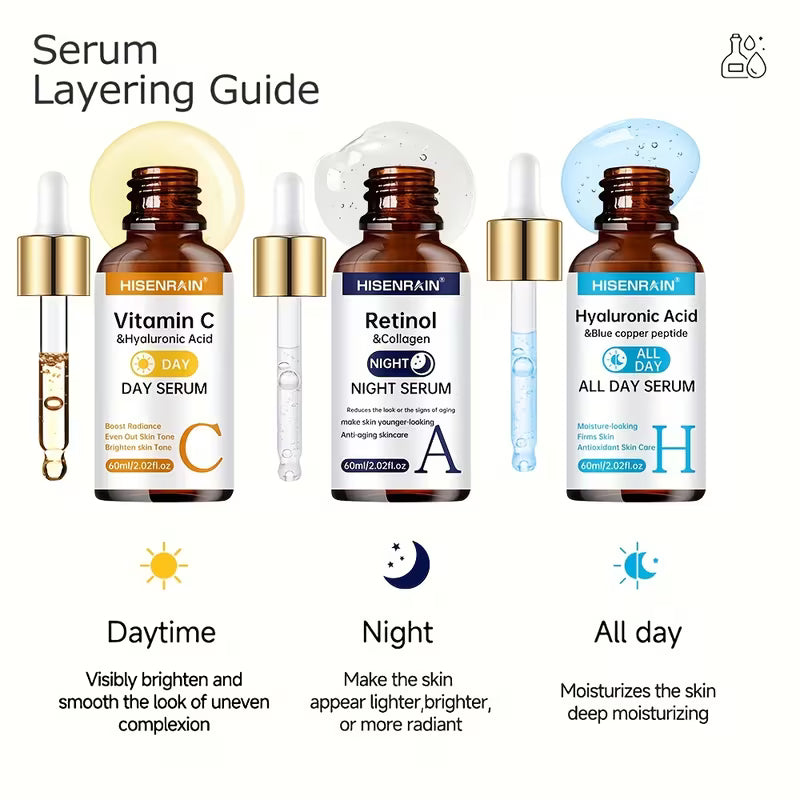 VenusVelvet™ Glow Trio 3-in-1 Day & Night Serum Set