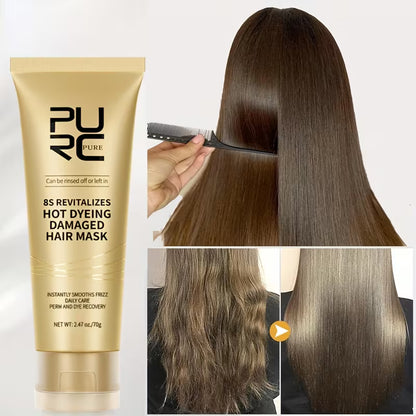 PURC 8S Revitalizes Hot Dyeing Damaged Hair Mask — Salon-Grade Repair in Seconds