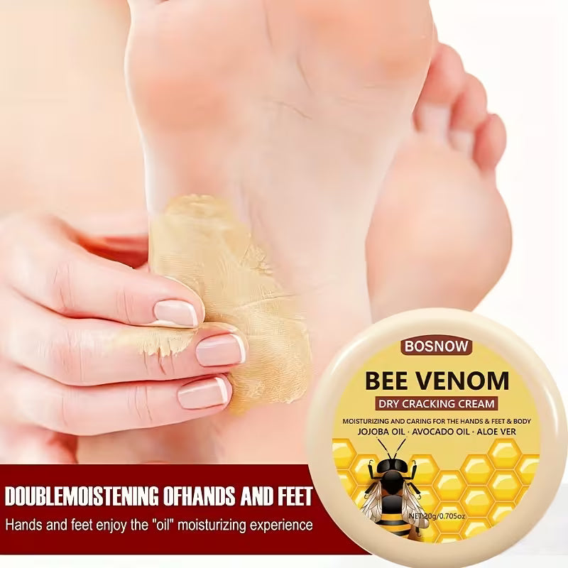Bosnow Bee Venom Dry Cracking Cream 20g - double moisturising for hands feet and body