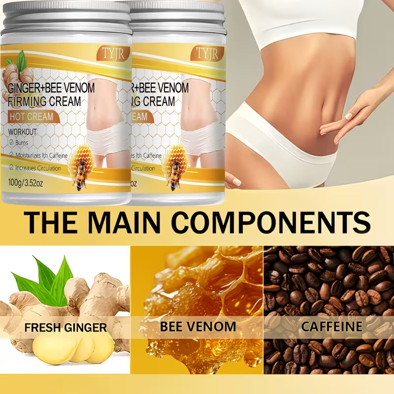 VenusVelvet Ginger + Bee Venom Firming Hot Cream — Sculpt, Tone & Tighten