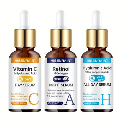 VenusVelvet™ Glow Trio 3-in-1 Day & Night Serum Set