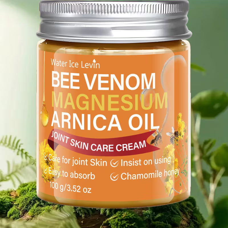 Water Ice Levin Bee Venom Magnesium Arnica Oil Joint Skin Care Cream 100g