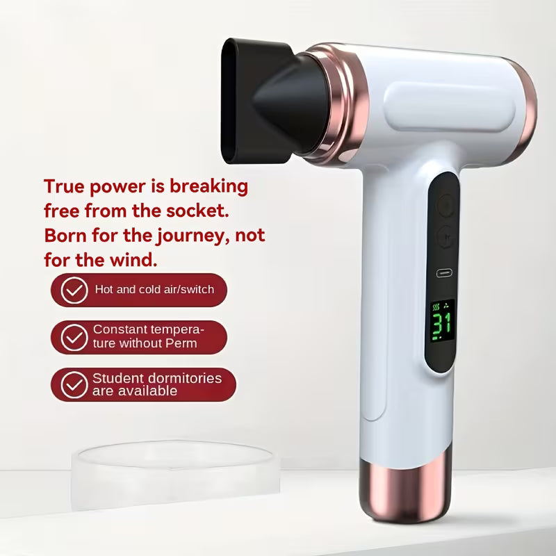 VenusVelvet™ Breeze Cordless Hot & Cold Hair Dryer