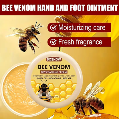 VenusVelvet Bee Venom Dry Cracking Cream — Double Moisture for Hands, Feet & Body