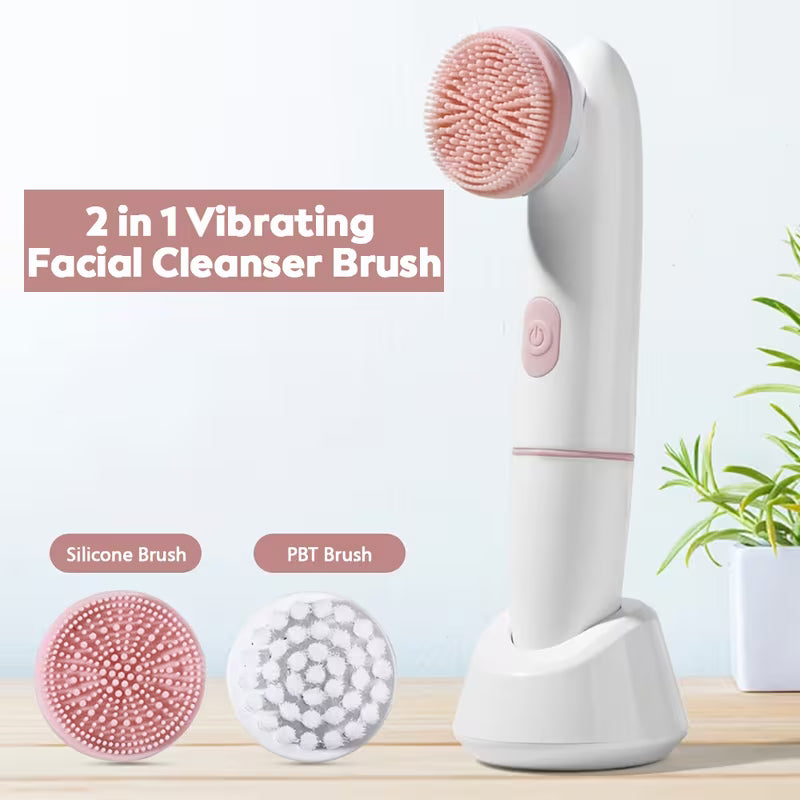 VenusVelvet™  Cleanse 2-in-1 Vibrating Facial Brush