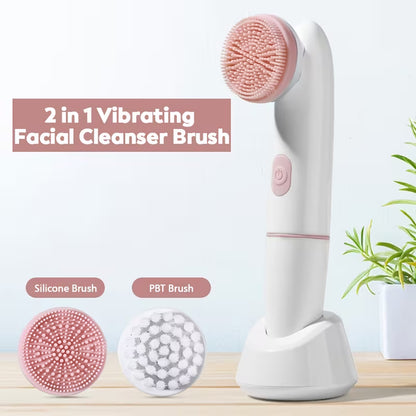 VenusVelvet™  Cleanse 2-in-1 Vibrating Facial Brush
