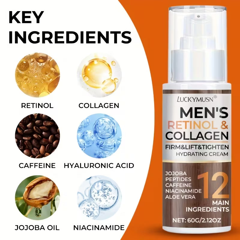 VenusVelvet™ Men's Retinol & Collagen Firm, Lift & Tighten Day & Night Moisturiser