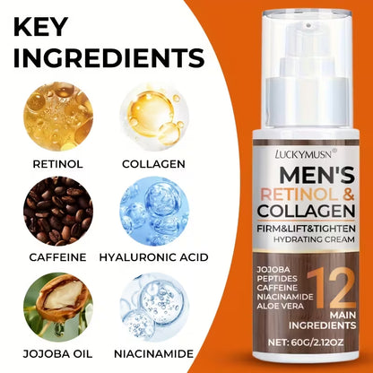 VenusVelvet™ Men's Retinol & Collagen Firm, Lift & Tighten Day & Night Moisturiser