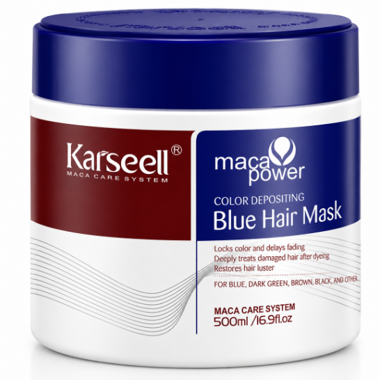 Karseell Maca Power Color Depositing Blue Hair Mask 500ml