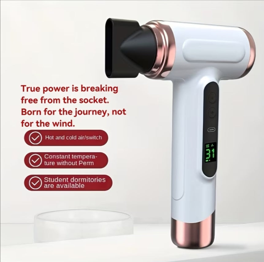VenusVelvet™ Breeze Cordless Hot & Cold Hair Dryer