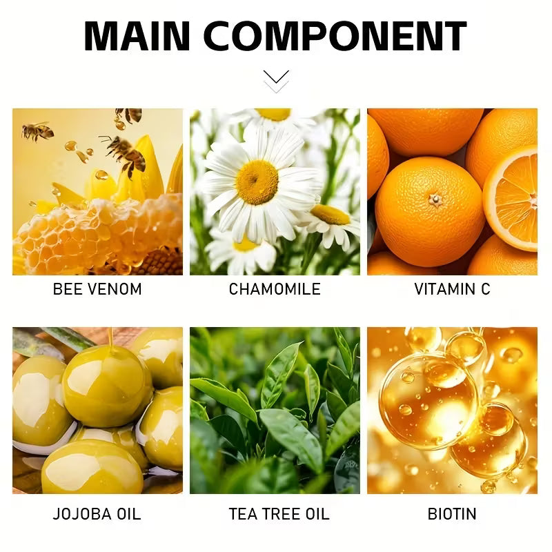 Nature's Botox Reduces Pores Fine Lines & Winkles, Bee Venom & Chamomile Golden Glow Facial Mask