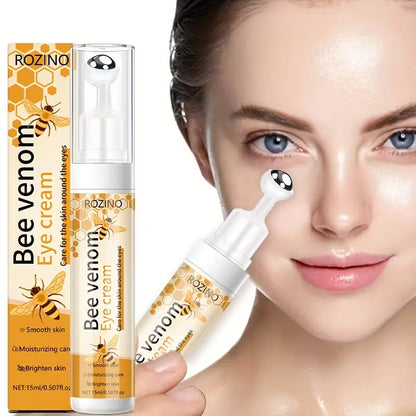 Rozino Bee Venom Eye Cream 15ml with cooling roller applicator for skin around the eyes