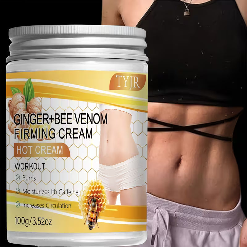 TYJR Ginger + Bee Venom Firming Hot Cream 100g - workout sculpting and toning cream